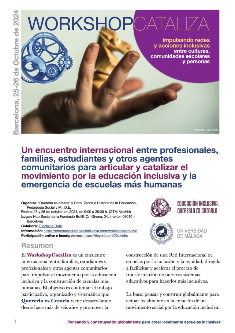 Portada del dossier 'Workshop Cataliza'. Accede a la descripción completa en los enlaces que la acompañan.