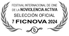 Logotipo oficial del 'Festival Internacional de la No Violencia Activa', selección oficial '7 Ficnova', 2024. 