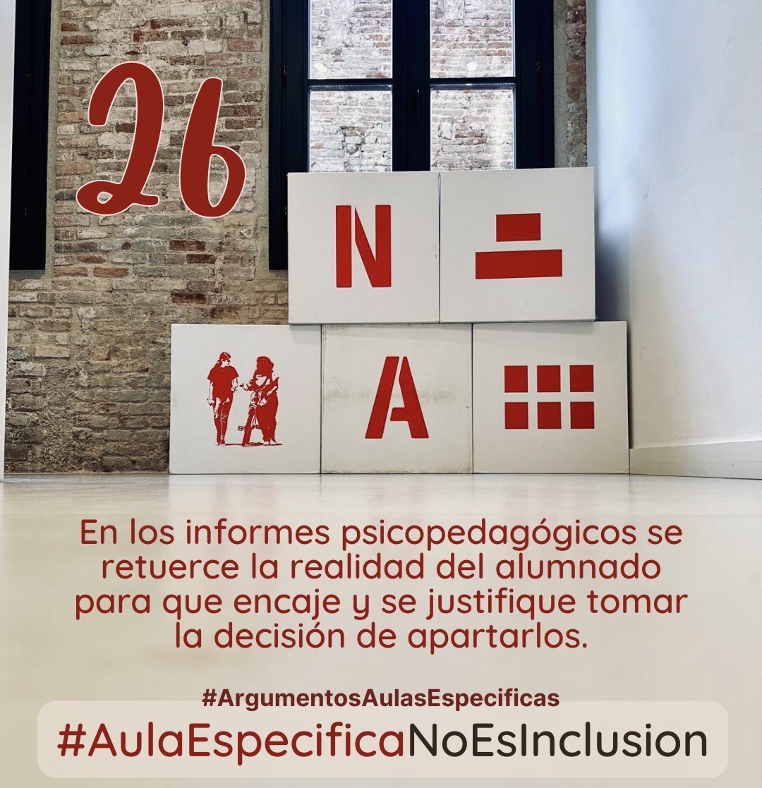 En los informes psicopedagógicos se retuerce la realidad del alumnado para que encaje y se justifique tomar la decisión de apartarlos