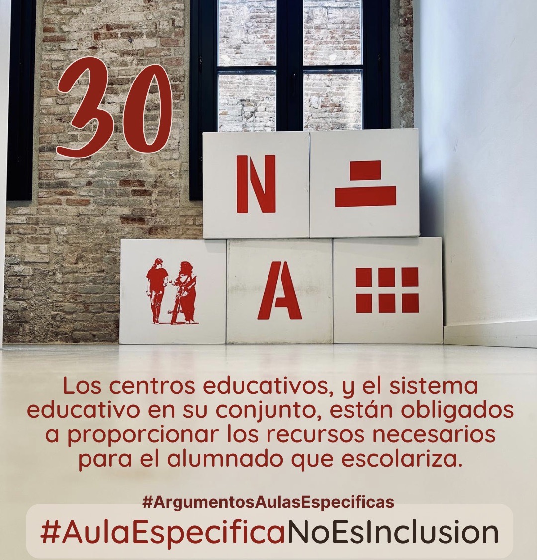 Los centros educativos, y el sistema educativo en su conjunto, están obligados a proporcionar los recursos necesarios para el alumnado que escolariza