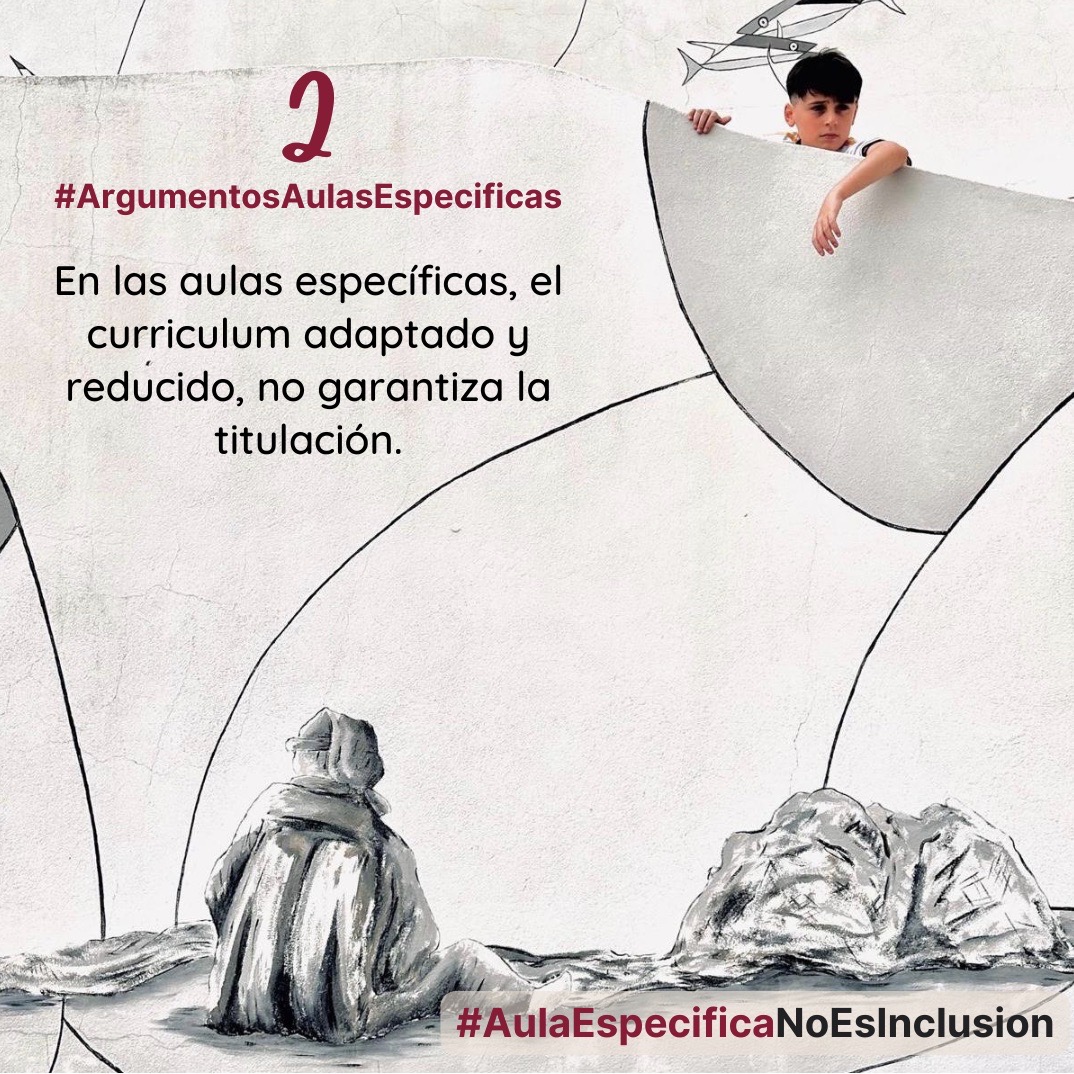 En las aulas específicas, el currículum adaptado y reducido, no garantiza la titulación
