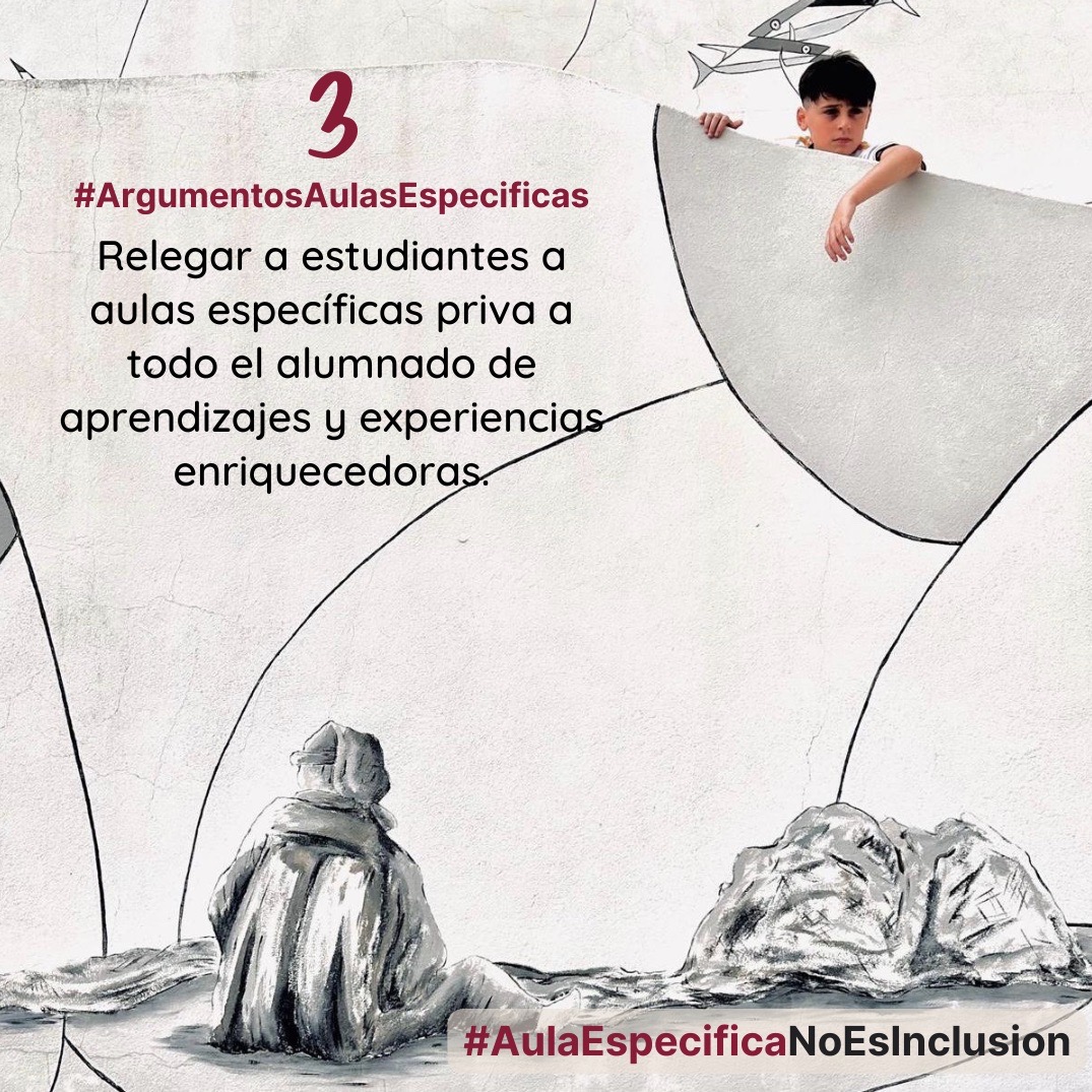 Relegar a estudiantes a aulas específicas priva a todo el alumnado de aprendizajes y experiencias enriquecedoras