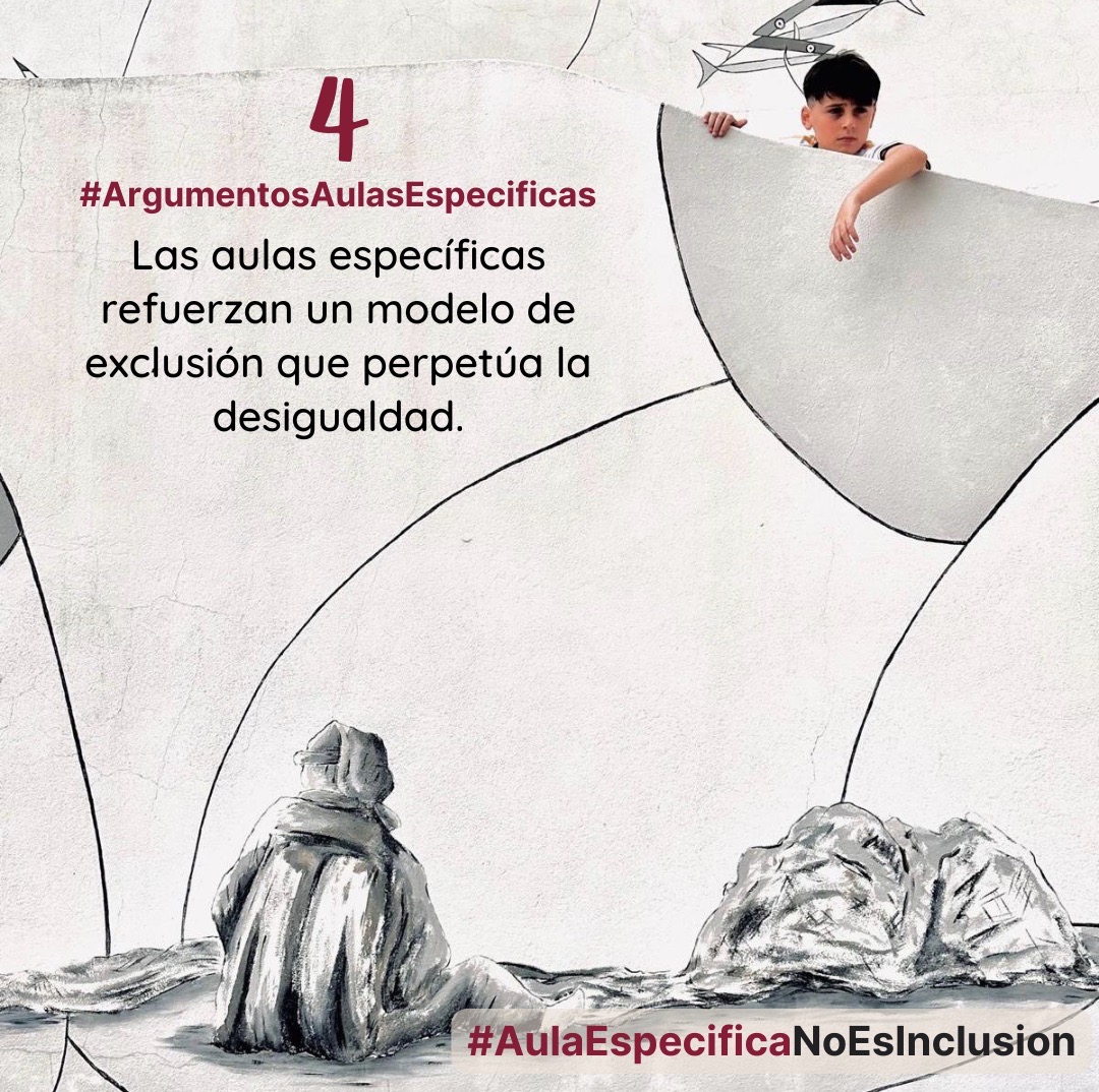 Las aulas específicas refuerzan un modelo de exclusión que perpetúa la desigualdad